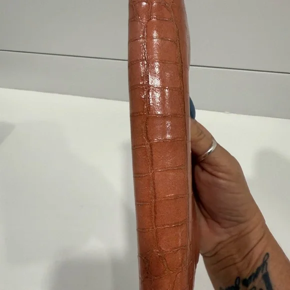 Miu Miu Salmon color Crocodile Embossed Wallet - Picture 10 of 11